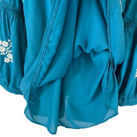 SUNDANCE Modal Embroidered Naomi Isles Top Blouse - Picture 7 of 13